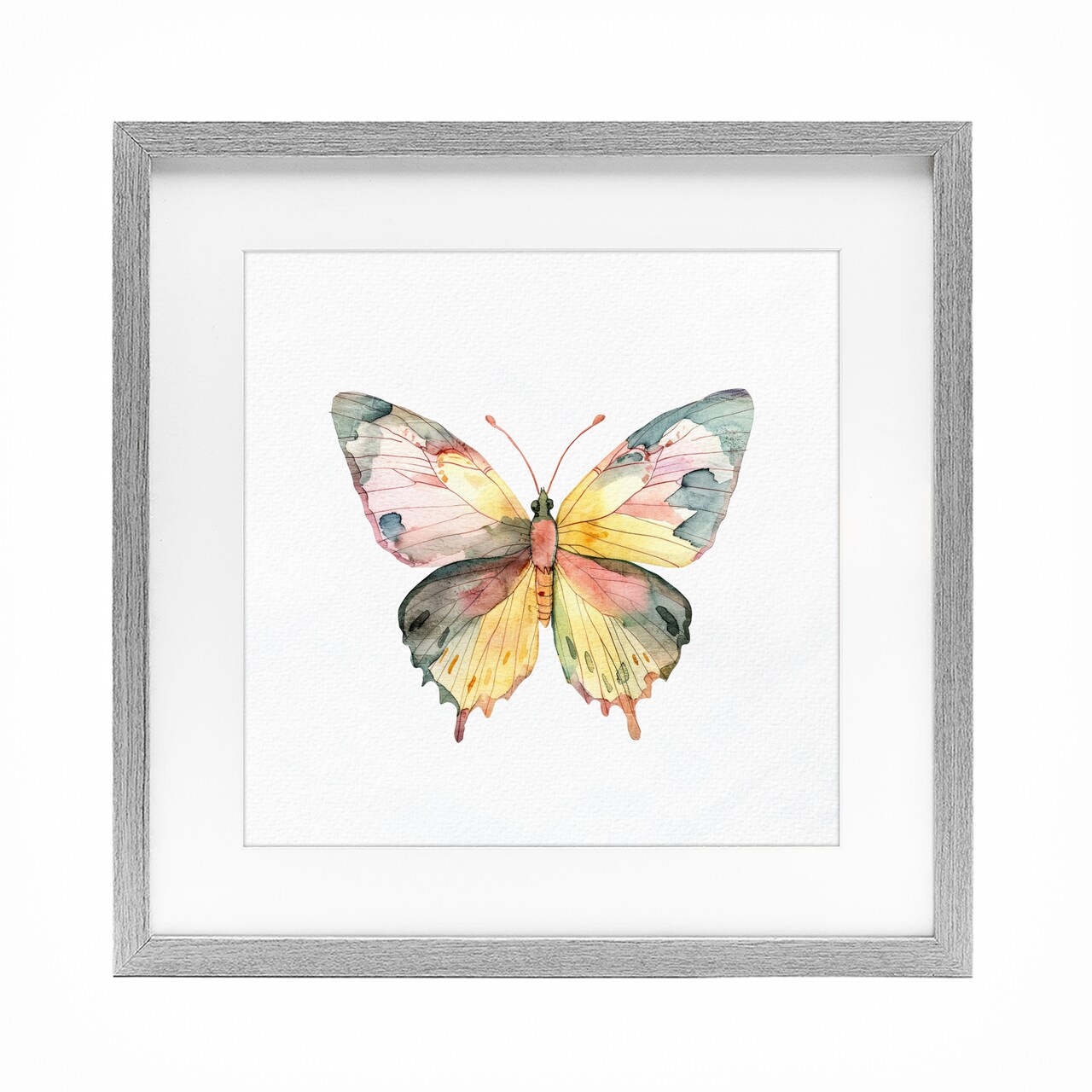 Stupell Industries Watercolor Butterfly Subtlety Framed Print Under Glass, design by Kim Allen